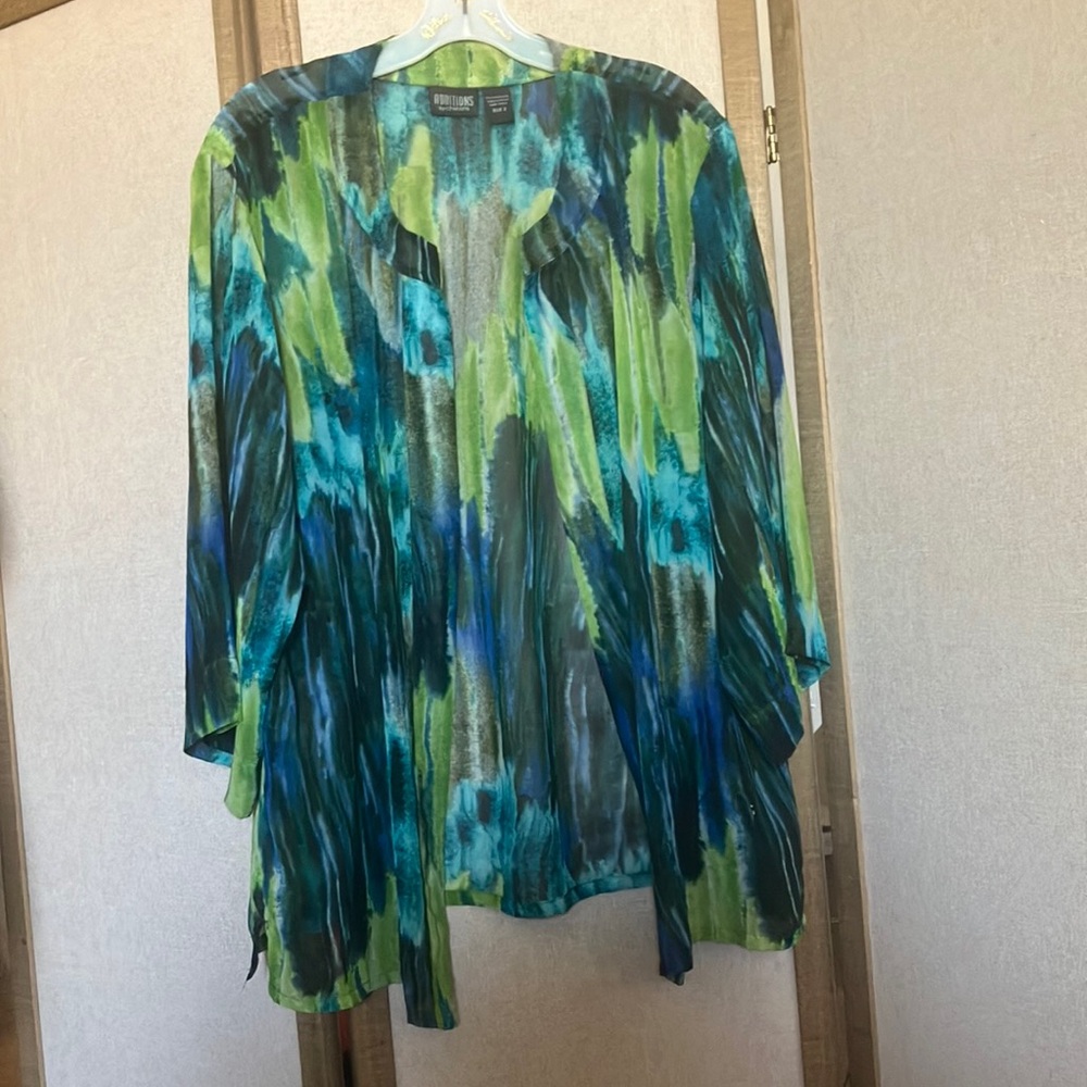 FINAL MARKDOWN Chico’s additions Colorful Sheer Open Front duster 3 xl